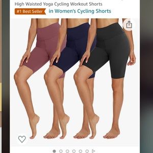Three pairs of biker shorts